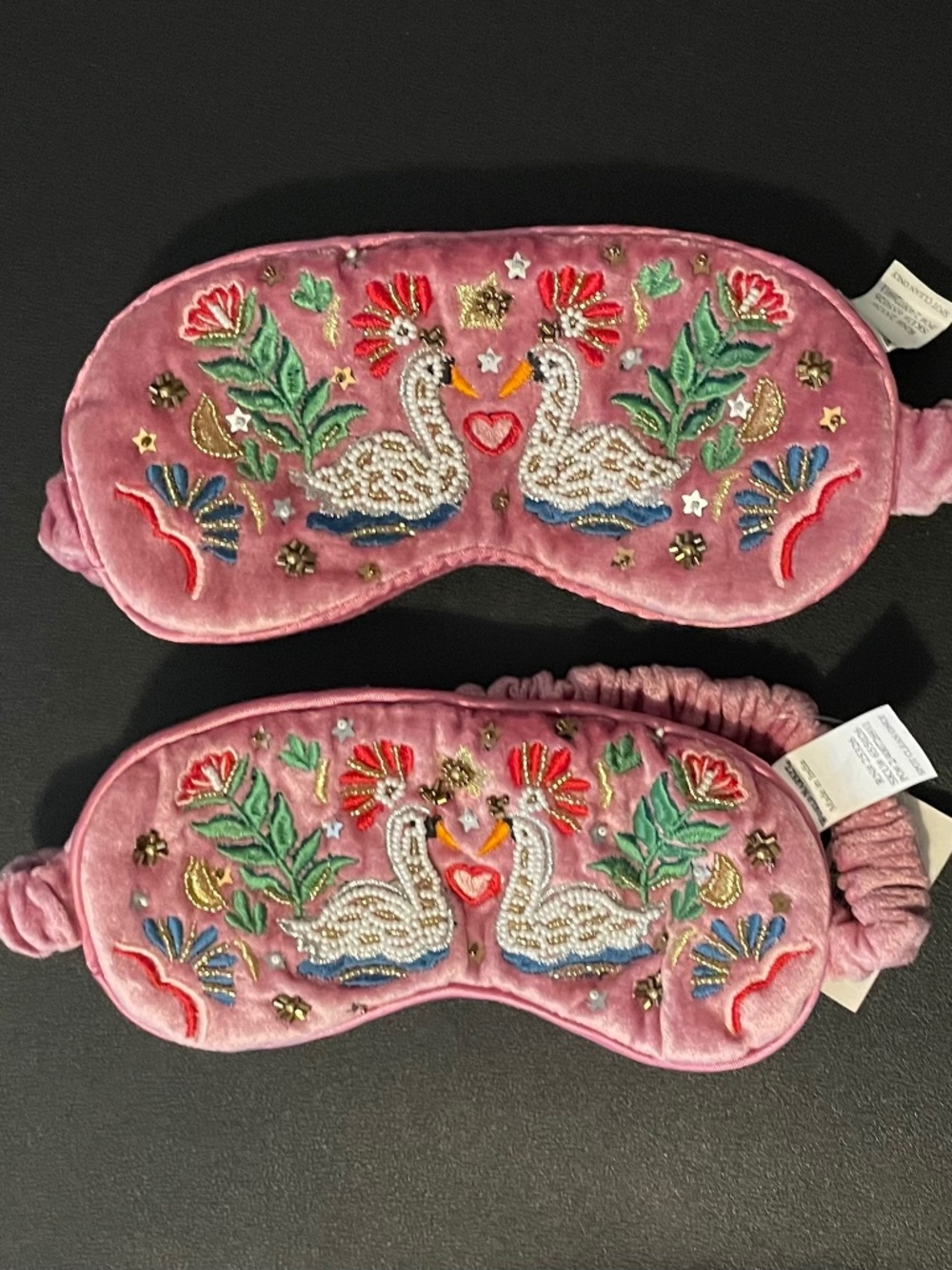 LOT OF NWT WORLD MARKET EMBROIDERED BEAD ELASTIC SLEEP EYE MASK